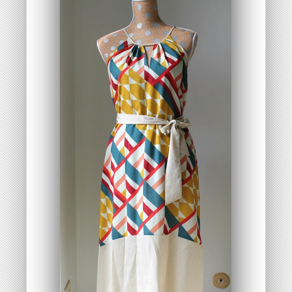 Outback Red Dress Small Geometric Print
